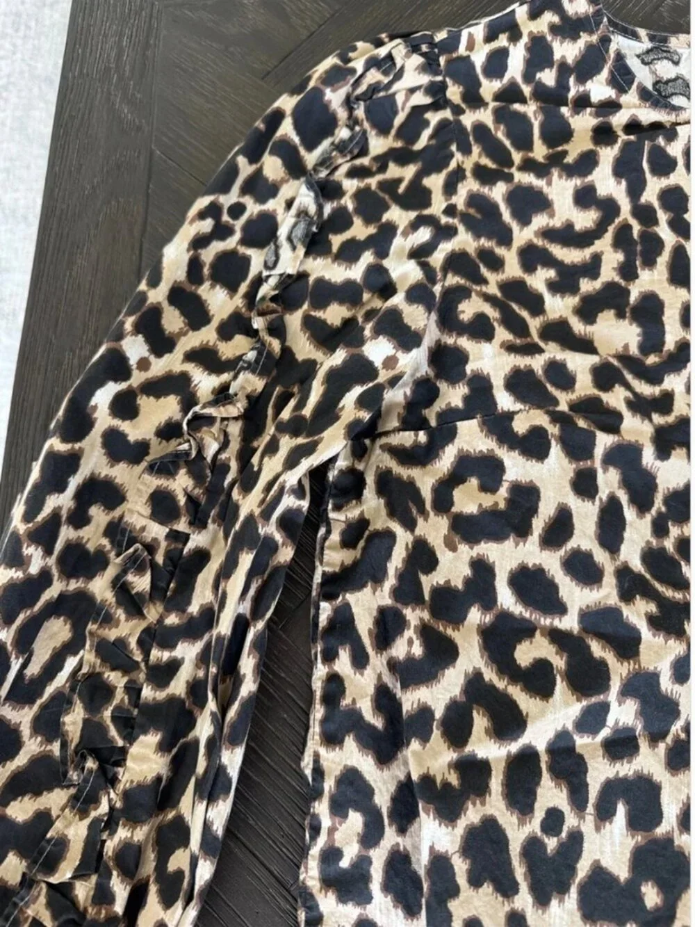 J.Crew Leopard Puff Sleeve Top XS | Date Night Blouse | Fall Going Out Top